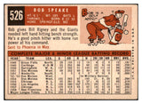 1959 Topps Baseball #526 Bob Speake Giants EX 464280