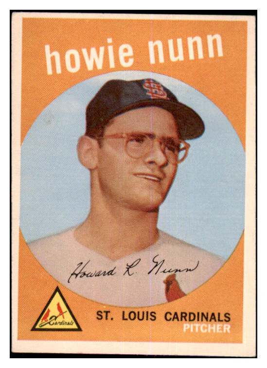 1959 Topps Baseball #549 Howie Nunn Cardinals EX 464283