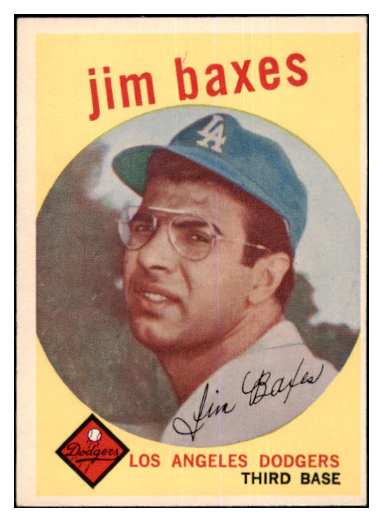 1959 Topps Baseball #547 Jim Baxes Dodgers NR-MT 464287