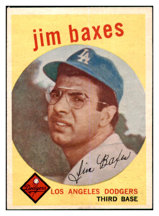 1959 Topps Baseball #547 Jim Baxes Dodgers NR-MT 464292