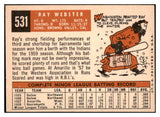 1959 Topps Baseball #531 Ray Webster Indians NR-MT 464295