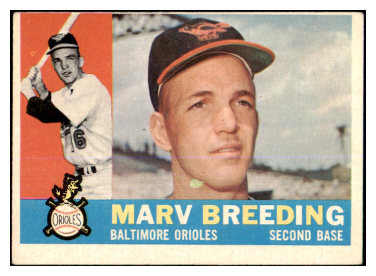 1960 Topps Baseball #525 Marv Breeding Orioles GD-VG 464306