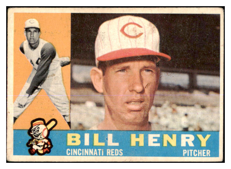 1960 Topps Baseball #524 Bill Henry Reds VG 464320