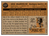 1960 Topps Baseball #527 Jose Valdivielso Senators VG-EX 464350