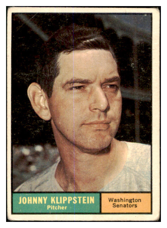 1961 Topps Baseball #539 Johnny Klippstein Senators GD-VG 464366