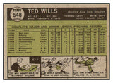 1961 Topps Baseball #548 Ted Wills Red Sox VG-EX 464374