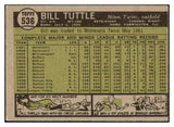 1961 Topps Baseball #536 Bill Tuttle Twins EX 464387