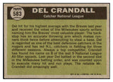 1961 Topps Baseball #583 Del Crandall A.S. Braves NR-MT 464389