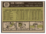 1961 Topps Baseball #564 Don Cardwell Cubs NR-MT 464392