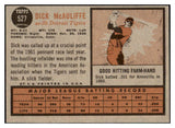 1962 Topps Baseball #527 Dick McAuliffe Tigers NR-MT 464422