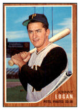 1962 Topps Baseball #573 Johnny Logan Pirates Good scuff back 464424