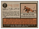 1962 Topps Baseball #574 Dean Stone Colt .45s VG-EX 464432