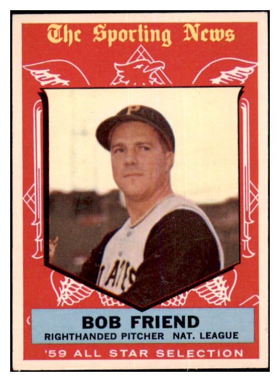 1959 Topps Baseball #569 Bob Friend A.S. Pirates EX 464463
