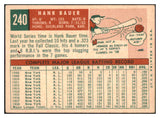 1959 Topps Baseball #240 Hank Bauer Yankees EX 464478