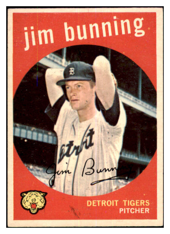 1959 Topps Baseball #149 Jim Bunning Tigers EX 464479