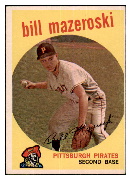 1959 Topps Baseball #415 Bill Mazeroski Pirates EX 464483