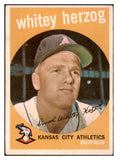 1959 Topps Baseball #392 Whitey Herzog A's VG-EX 464491