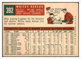 1959 Topps Baseball #392 Whitey Herzog A's VG-EX 464491