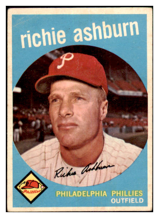 1959 Topps Baseball #300 Richie Ashburn Phillies VG-EX 464493