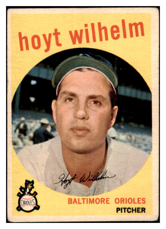 1959 Topps Baseball #349 Hoyt Wilhelm Orioles VG 464502