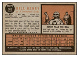 1962 Topps Baseball #562 Bill Henry Reds EX-MT 464517