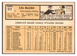 1963 Topps Baseball #512 Cal Mclish Phillies NR-MT 464552