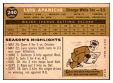 1960 Topps Baseball #240 Luis Aparicio White Sox EX-MT 464557