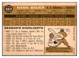 1960 Topps Baseball #262 Hank Bauer A's EX-MT 464559