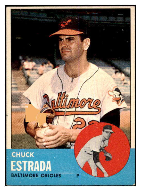 1963 Topps Baseball #465 Chuck Estrada Orioles EX 464590
