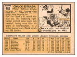 1963 Topps Baseball #465 Chuck Estrada Orioles EX 464590