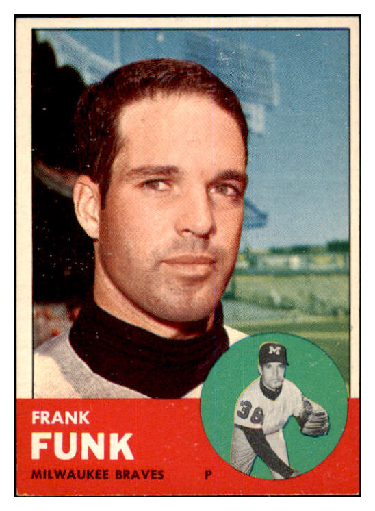 1963 Topps Baseball #476 Frank Funk Braves EX-MT 464639