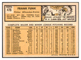 1963 Topps Baseball #476 Frank Funk Braves EX-MT 464639
