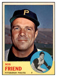 1963 Topps Baseball #450 Bob Friend Pirates EX-MT 464645