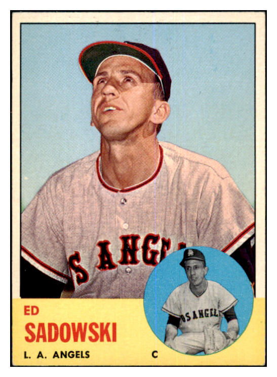 1963 Topps Baseball #527 Ed Sadowski Angels EX-MT 464647