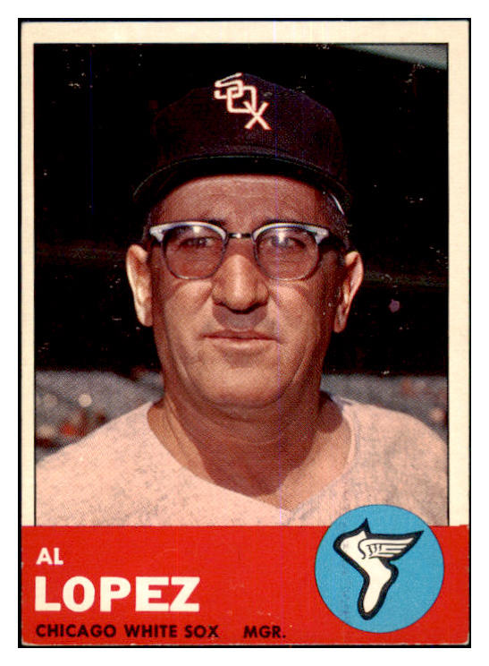1963 Topps Baseball #458 Al Lopez White Sox EX 464670