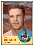 1963 Topps Baseball #456 Jim Coker Giants EX 464672