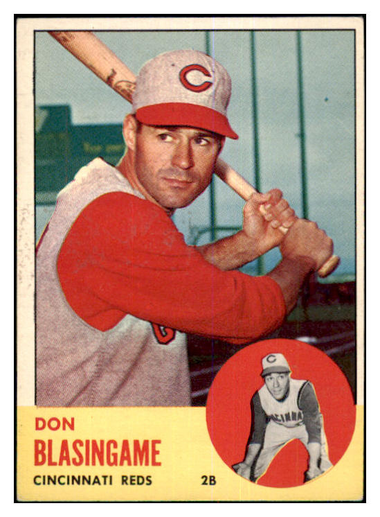 1963 Topps Baseball #518 Don Blasingame Reds EX 464676