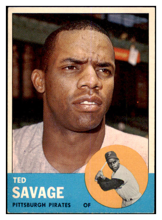 1963 Topps Baseball #508 Ted Savage Pirates EX 464680
