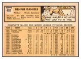 1963 Topps Baseball #497 Bennie Daniels Senators EX 464685