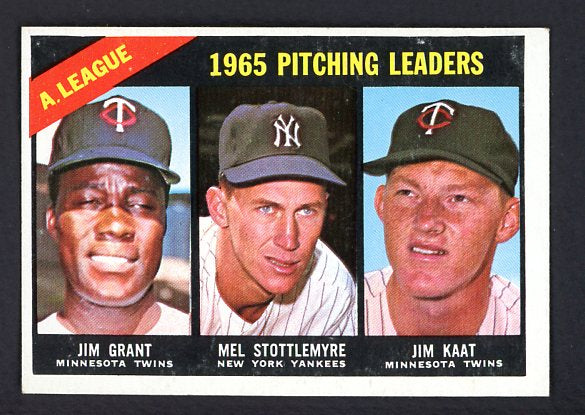 1966 Topps Baseball #224 A.L. Win Leaders Jim Kaat EX 464699