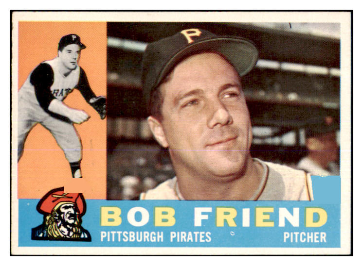 1960 Topps Baseball #437 Bob Friend Pirates EX 464715