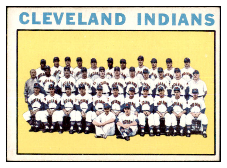 1964 Topps Baseball #172 Cleveland Indians Team EX 464730