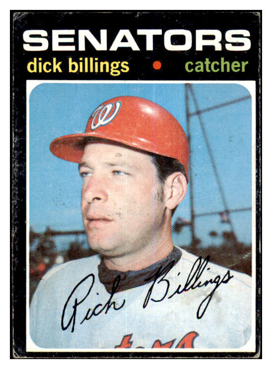 1971 Topps Baseball #729 Dick Billings Senators VG-EX 464770