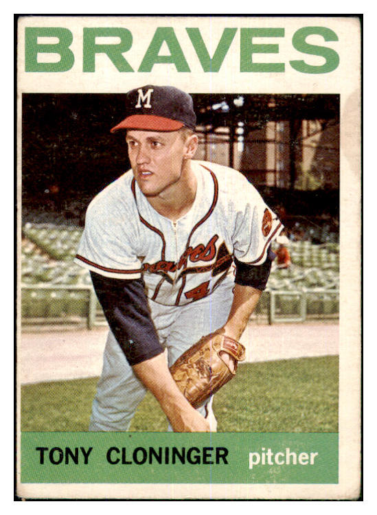 1964 Topps Baseball #575 Tony Cloninger Braves VG 464801