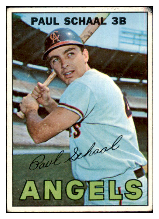 1967 Topps Baseball #058 Paul Schaal Angels Good ink back Variation 465001