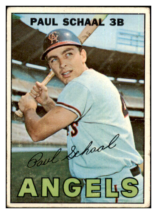 1967 Topps Baseball #058 Paul Schaal Angels VG-EX Variation 465002