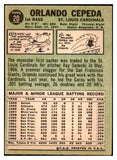 1967 Topps Baseball #020 Orlando Cepeda Cardinals VG-EX 465003