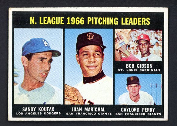1967 Topps Baseball #236 N.L. Win Leaders Sandy Koufax EX 465009