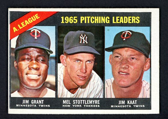 1966 Topps Baseball #224 A.L. Win Leaders Jim Kaat VG-EX 465037
