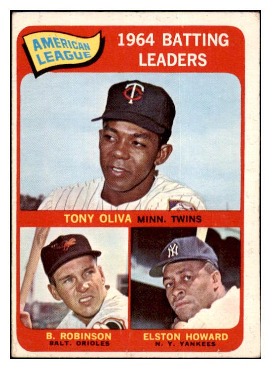 1965 Topps Baseball #001 A.L. Batting Leaders Robinson VG-EX 465078